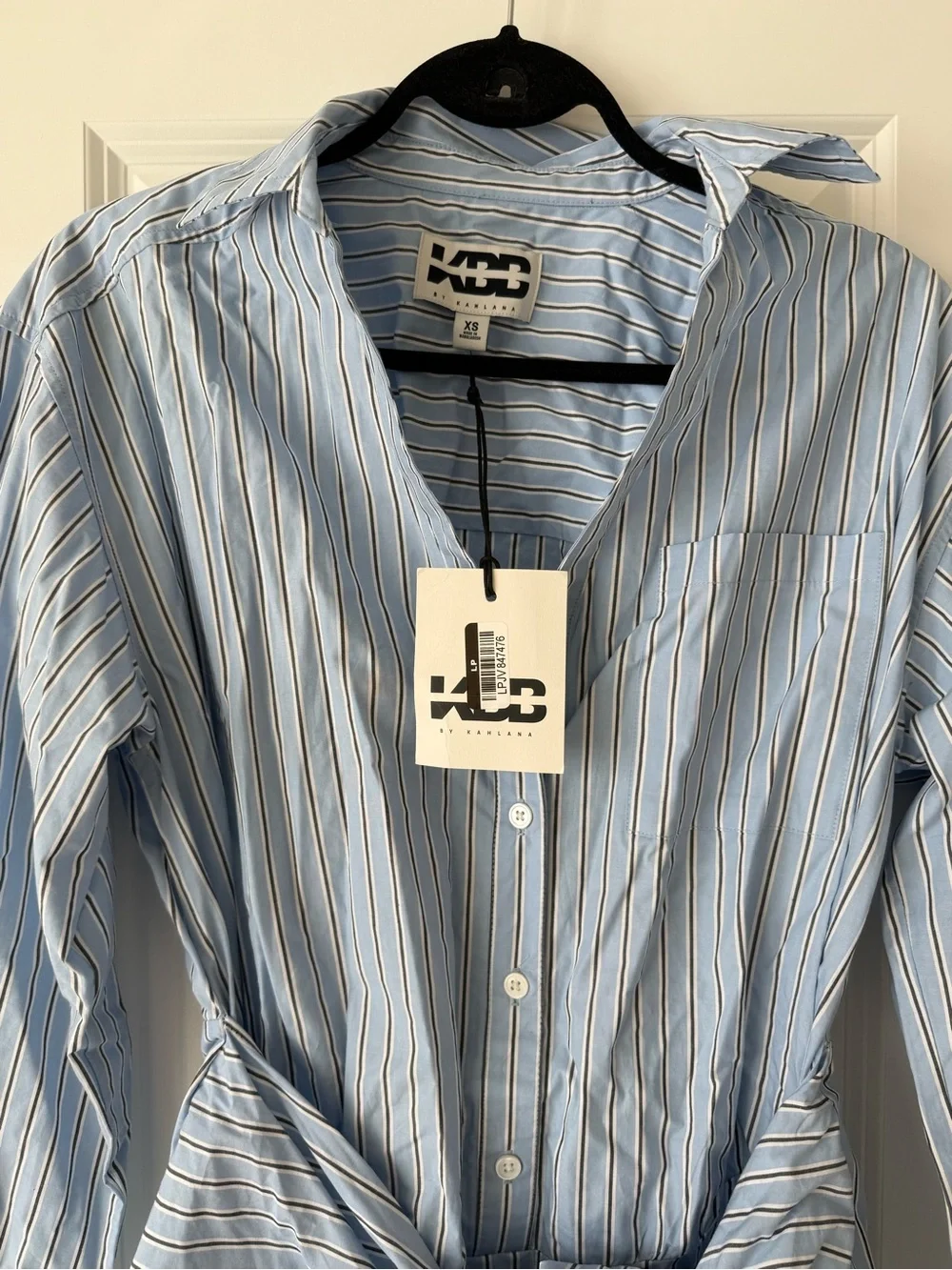 Target KBB by KAHLANA Long Sleeve The Tie Waist Shirtdress XS - Picture 3 of 4